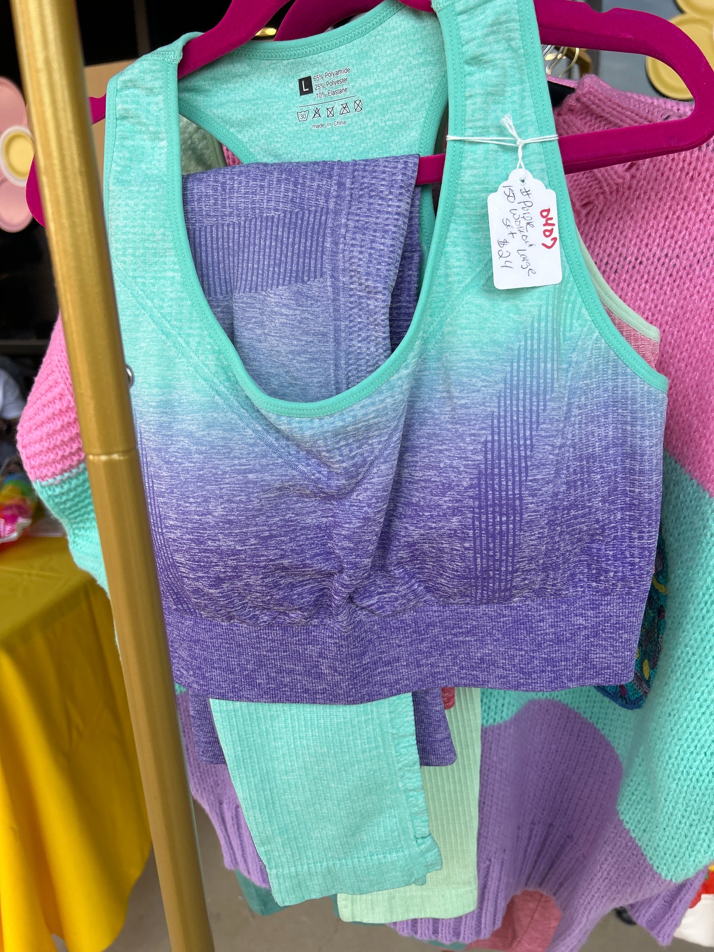 #148 Pink Medium workout Outfit - Astra's Stellar Boutique