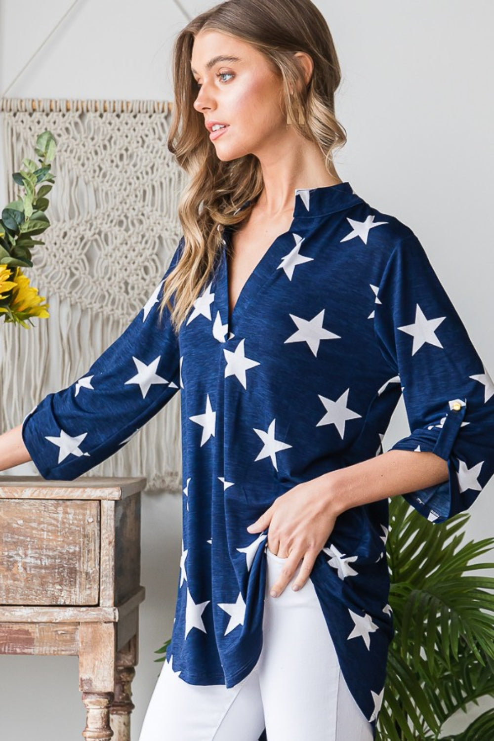 Star Print Top