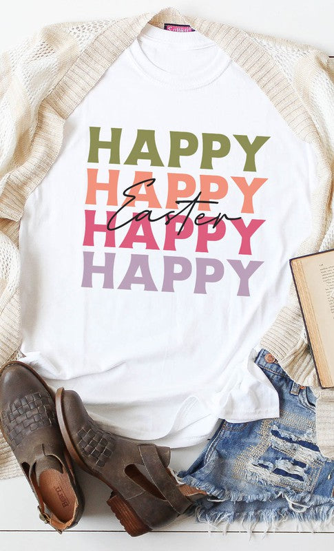 Happy Easter graphic tee - Astra's Stellar Boutique