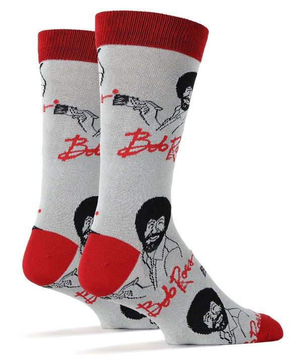 It's Bob Ross - Men's Cotton Crew Funny Socks - Astra's Stellar Boutique