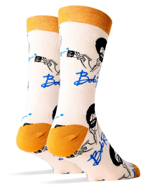 It's Bob Ross - Men's Cotton Crew Funny Socks - Astra's Stellar Boutique