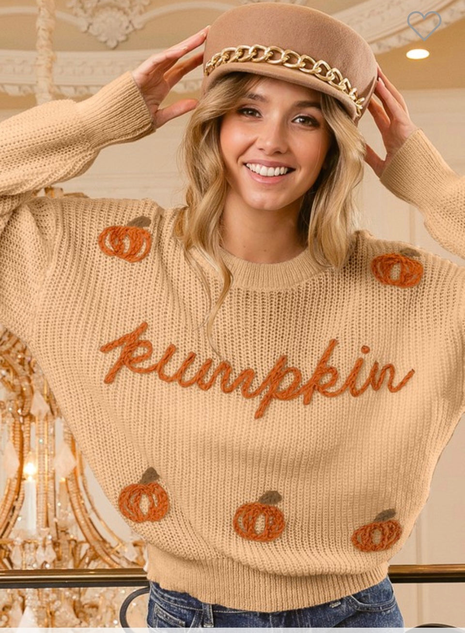 Bibi Pumpkin Sweater - Astra's Stellar Boutique