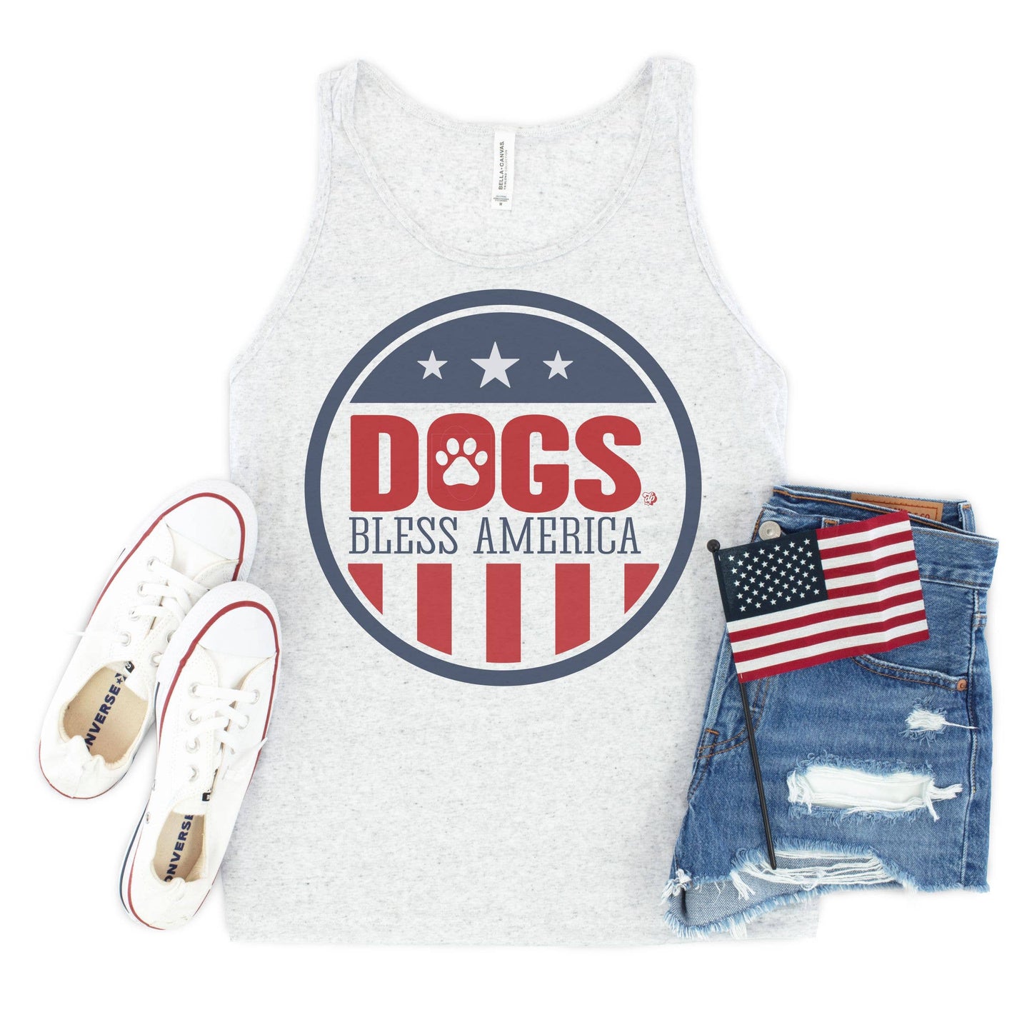 Dogs Bless America Unisex Tank Top - Astra's Stellar Boutique