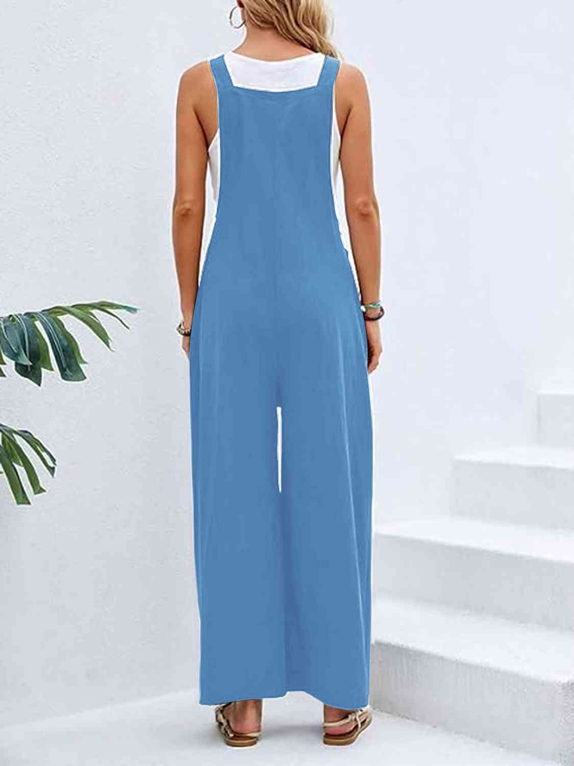 Full Size Wide Leg Overalls with Pockets - Astra's Stellar Boutique