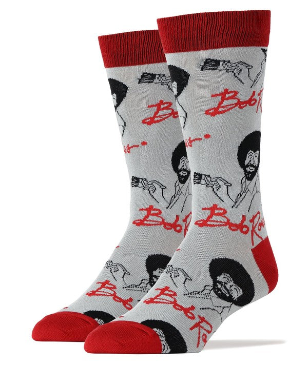 It's Bob Ross - Men's Cotton Crew Funny Socks - Astra's Stellar Boutique
