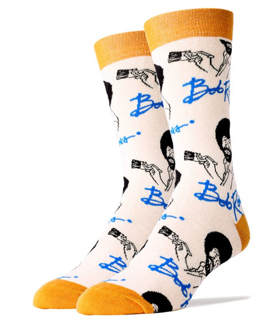 It's Bob Ross - Men's Cotton Crew Funny Socks - Astra's Stellar Boutique