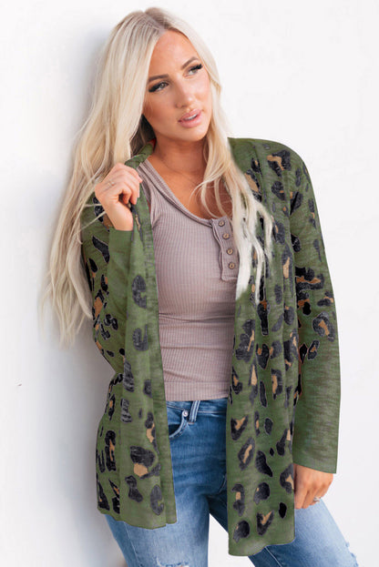 Printed Long Sleeve Cardigan - Astra's Stellar Boutique