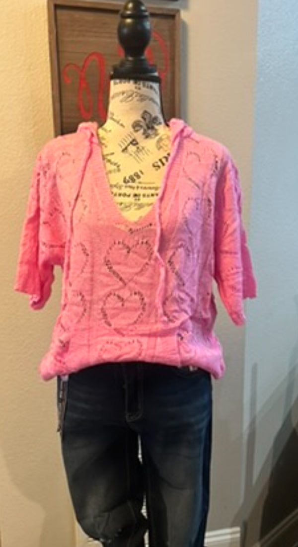 Hot Pink Heart Hoodie - Astra's Stellar Boutique