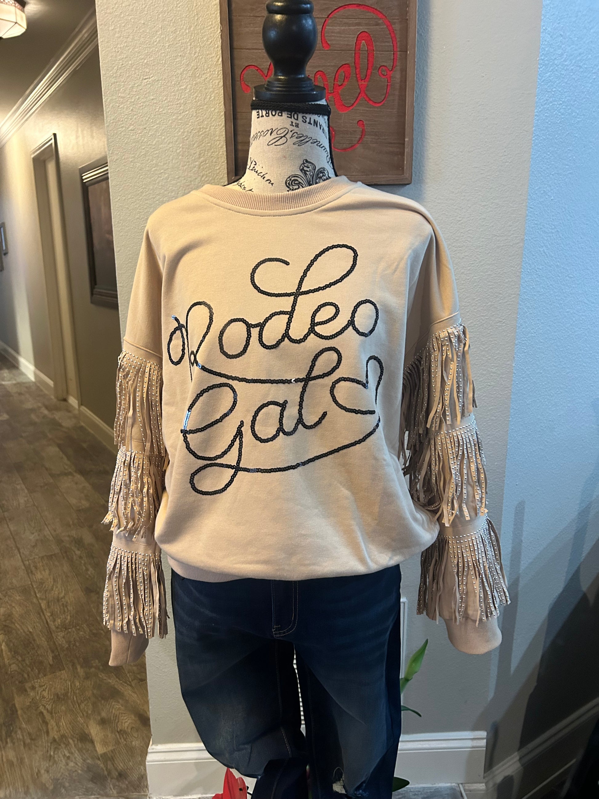 Rodeo Gal Sequin Fringe Sweater - Astra's Stellar Boutique