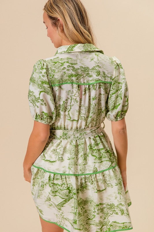 Avocado Tiered Dress - Astra's Stellar Boutique