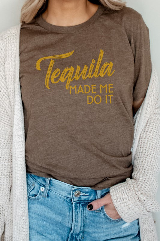 Tequila Made Me Do It Cinco De Mayo Graphic Tee - Astra's Stellar Boutique