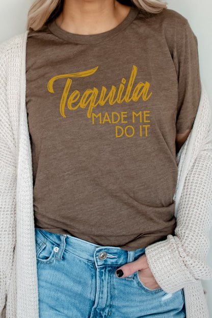 Tequila Made Me Do It Cinco De Mayo Graphic Tee - Astra's Stellar Boutique