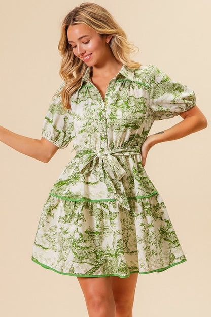 Avocado Tiered Dress - Astra's Stellar Boutique