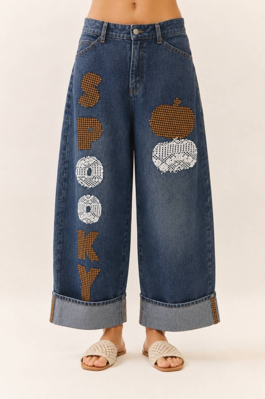 Halloween-themed Barrel Denim Jean - Astra's Stellar Boutique