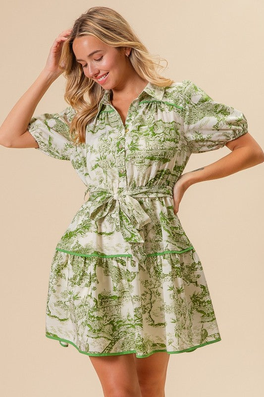 Avocado Tiered Dress - Astra's Stellar Boutique