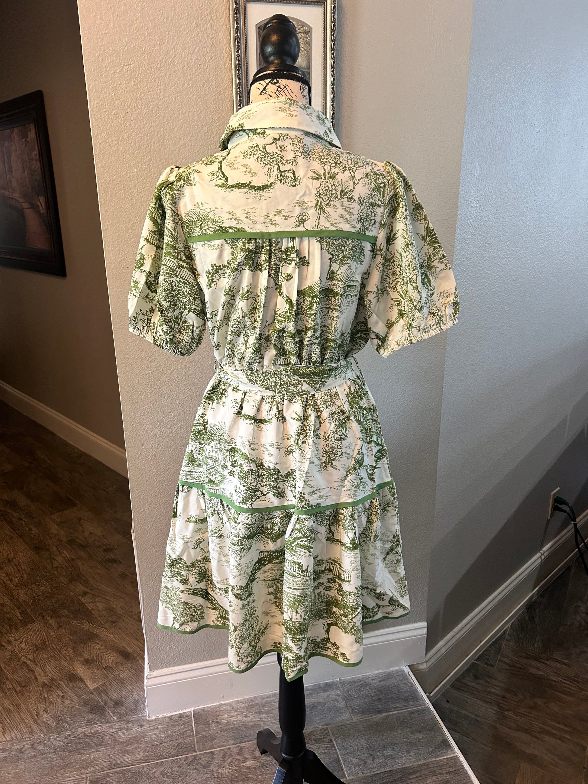 Avocado Tiered Dress - Astra's Stellar Boutique