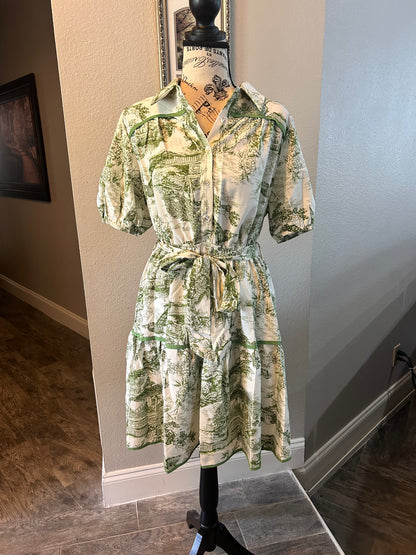 Avocado Tiered Dress - Astra's Stellar Boutique