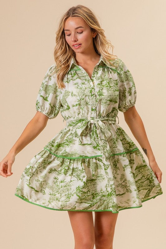 Avocado Tiered Dress - Astra's Stellar Boutique