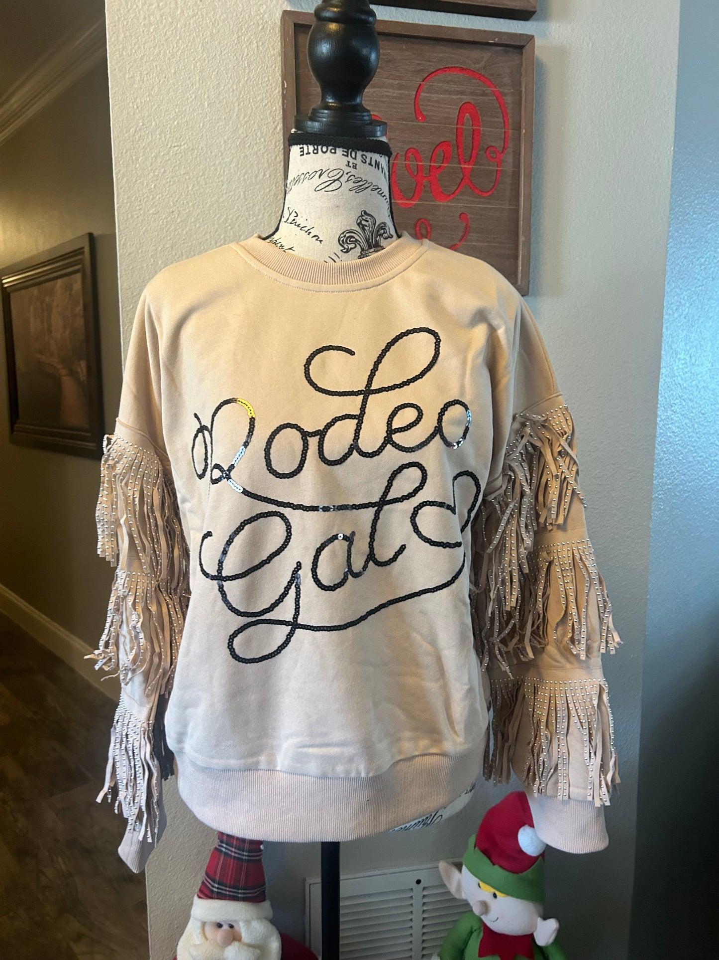 Rodeo Gal Sequin Fringe Sweater - Astra's Stellar Boutique