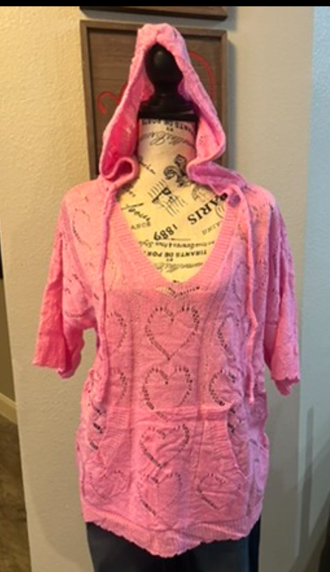 Hot Pink Heart Hoodie - Astra's Stellar Boutique