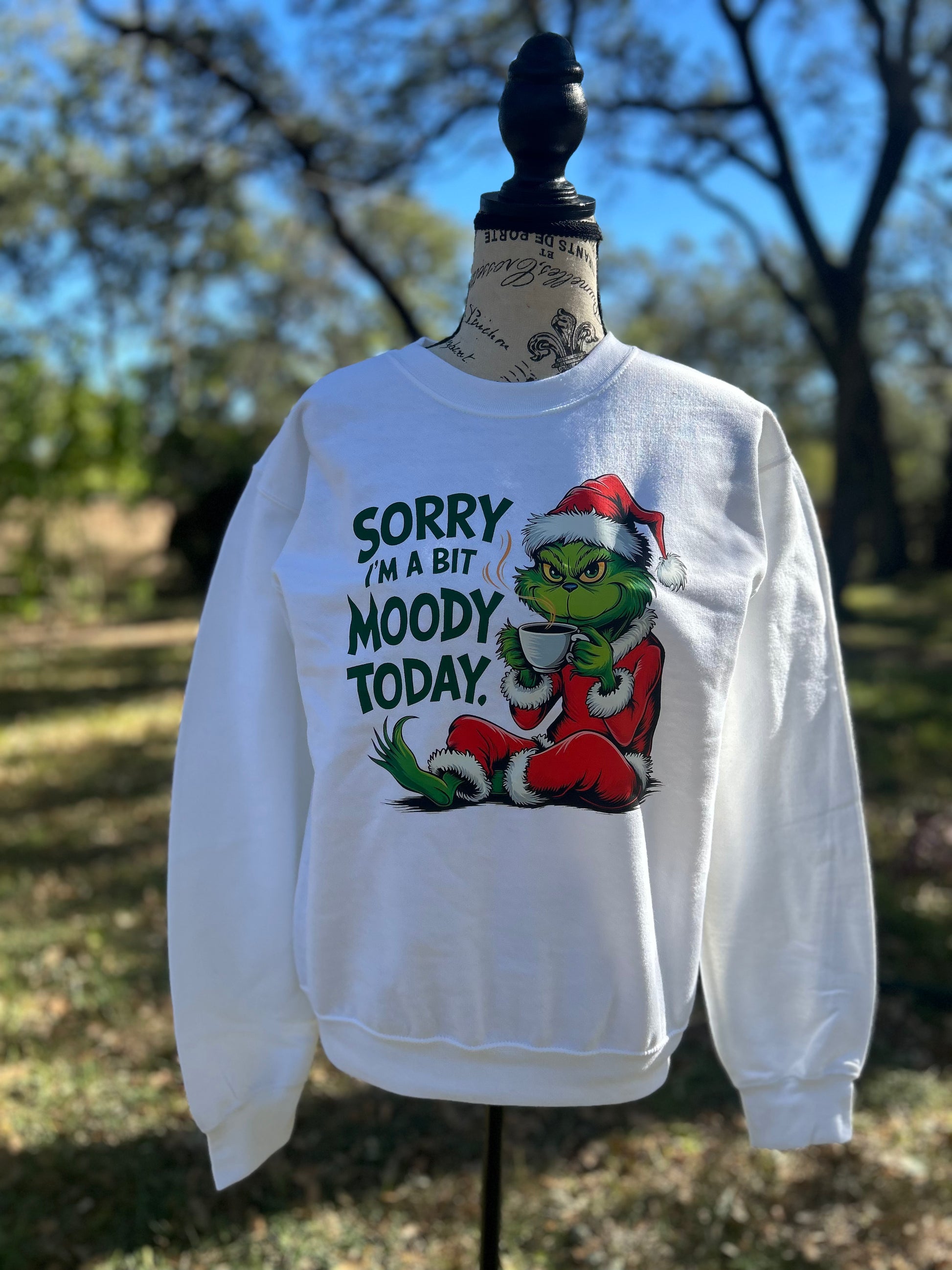 Moody Grinchmas Cozy Sweatshirt – Holiday Attitude Edition - Astra's Stellar Boutique