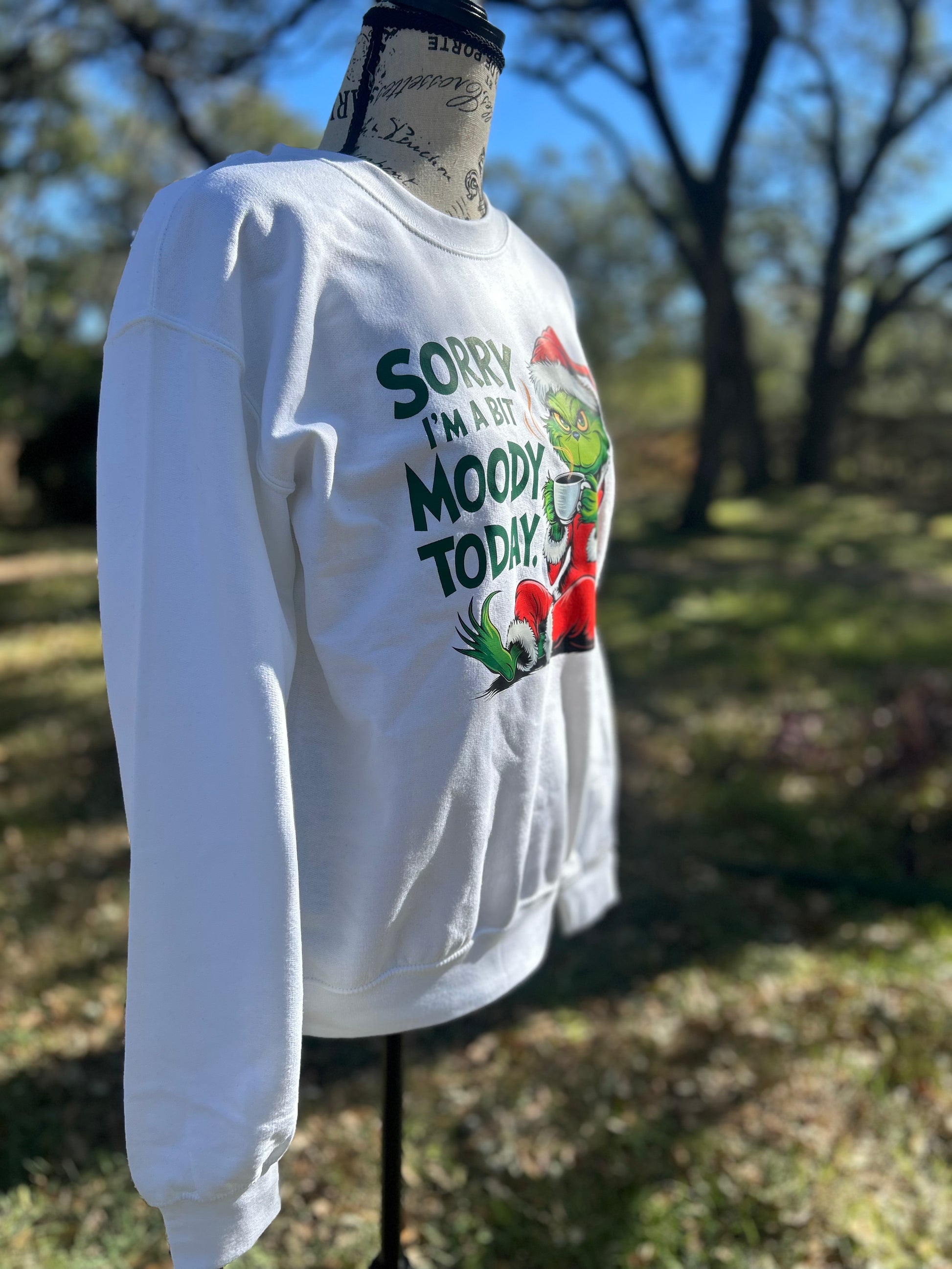 Moody Grinchmas Cozy Sweatshirt – Holiday Attitude Edition - Astra's Stellar Boutique
