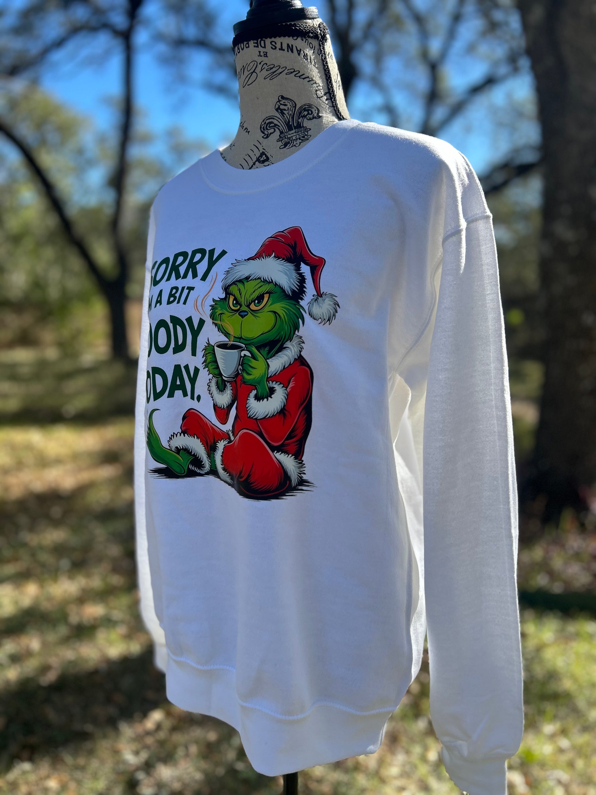 Moody Grinchmas Cozy Sweatshirt – Holiday Attitude Edition - Astra's Stellar Boutique