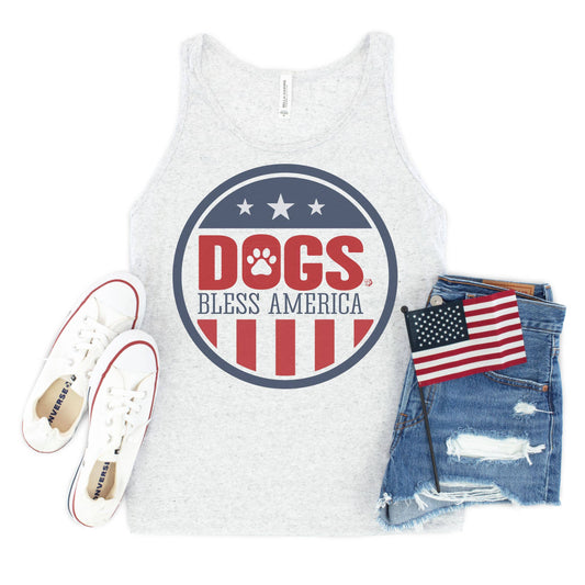 Dogs Bless America Unisex Tank Top