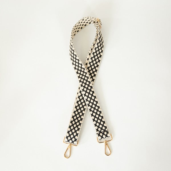 Black & Cream Woven Dot Strap - Astra's Stellar Boutique