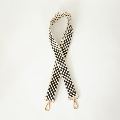Black & Cream Woven Dot Strap - Astra's Stellar Boutique