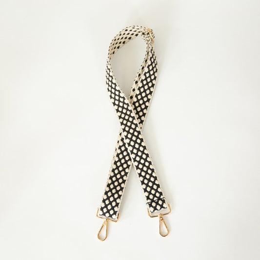 Black & Cream Woven Dot Strap - Astra's Stellar Boutique