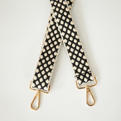 Black & Cream Woven Dot Strap - Astra's Stellar Boutique