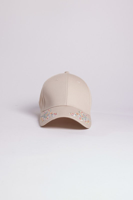FLOWER EMBROIDERY CAP - Astra's Stellar Boutique