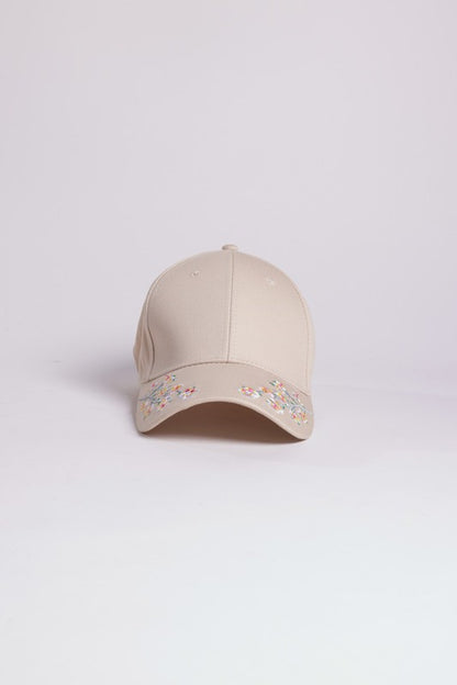 FLOWER EMBROIDERY CAP - Astra's Stellar Boutique