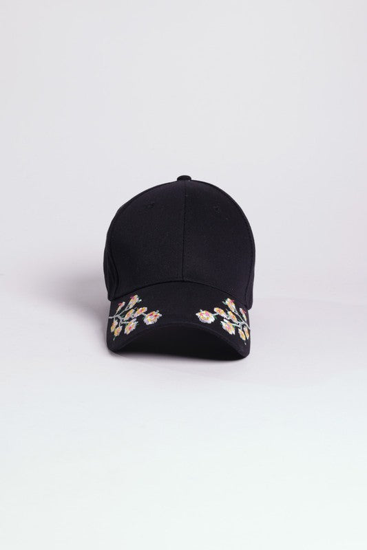 FLOWER EMBROIDERY CAP - Astra's Stellar Boutique