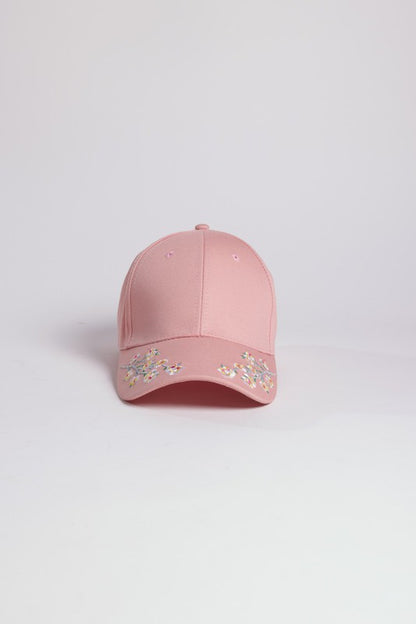 FLOWER EMBROIDERY CAP - Astra's Stellar Boutique