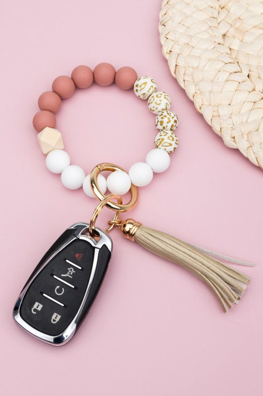 Silicone Gold Leo Key Ring Bracelet - Astra's Stellar Boutique