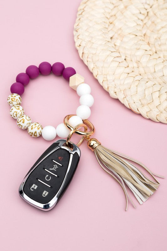 Silicone Gold Leo Key Ring Bracelet - Astra's Stellar Boutique