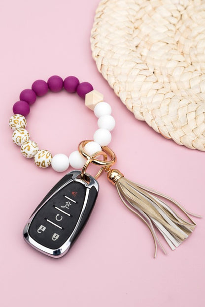 Silicone Gold Leo Key Ring Bracelet - Astra's Stellar Boutique