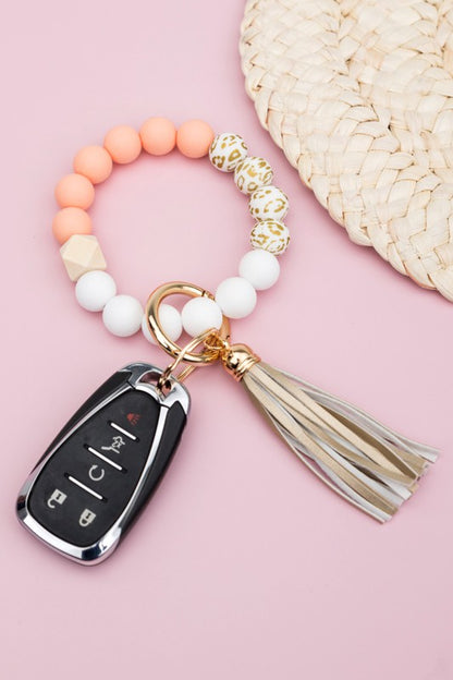 Silicone Gold Leo Key Ring Bracelet - Astra's Stellar Boutique