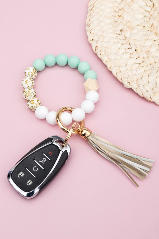 Silicone Gold Leo Key Ring Bracelet - Astra's Stellar Boutique