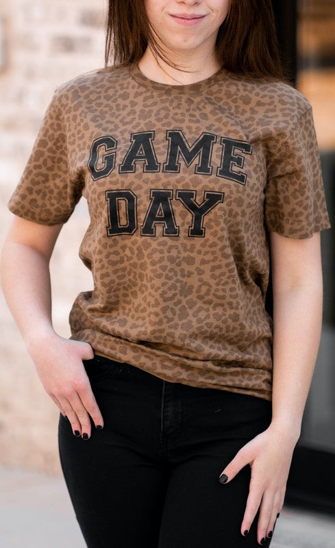 Game Day Leopard Graphic Tee - Astra's Stellar Boutique