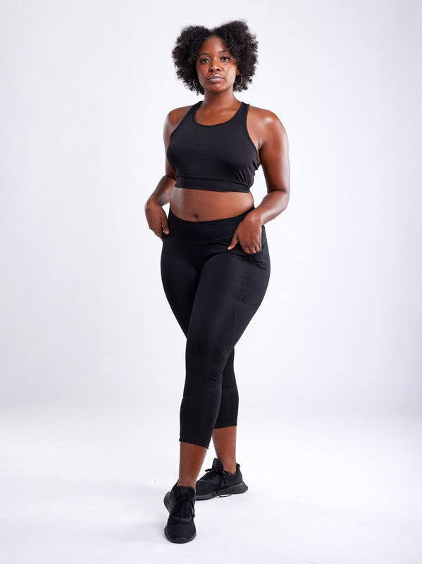 High-Waisted Classic Gym Leggings w Pockets - Astra's Stellar Boutique