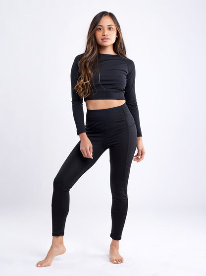 High-Waisted Classic Gym Leggings w Pockets - Astra's Stellar Boutique