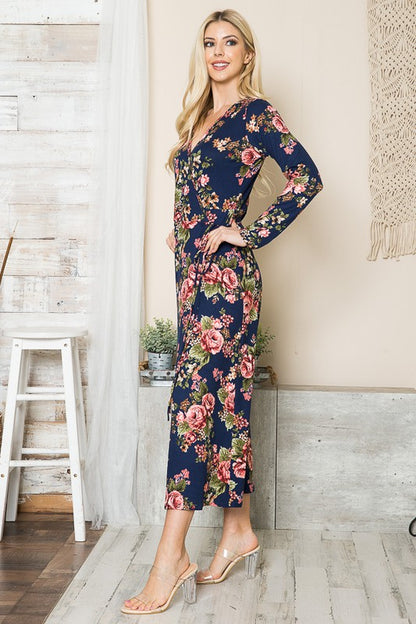 Floral Maxi Wrap Dress - Astra's Stellar Boutique