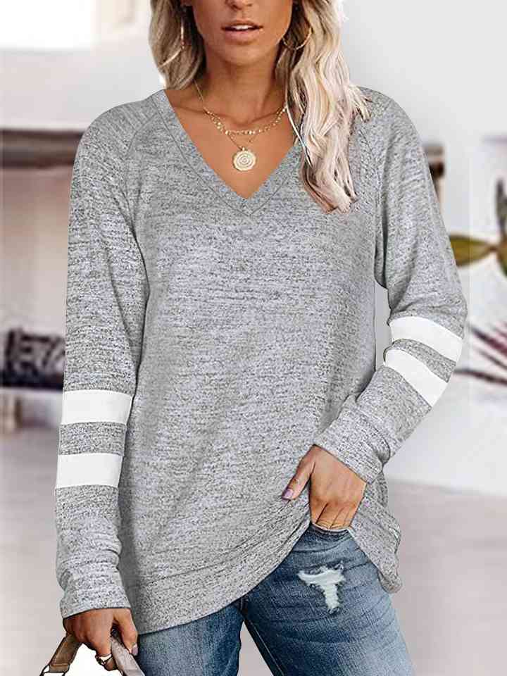 V-Neck Raglan Sleeve T-Shirt - Astra's Stellar Boutique