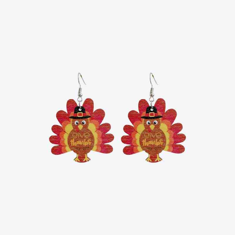Thanksgiving Turkey Drop Earrings - Astra's Stellar Boutique