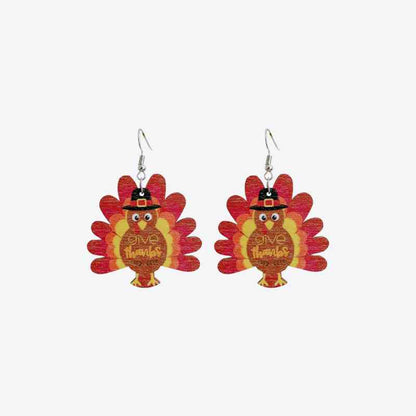 Thanksgiving Turkey Drop Earrings - Astra's Stellar Boutique