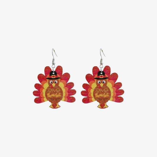Thanksgiving Turkey Drop Earrings - Astra's Stellar Boutique