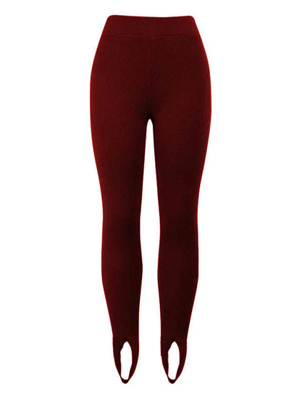Ribbed Mid Waist Leggings - Astra's Stellar Boutique